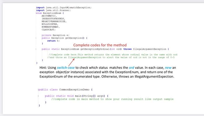 Solved 2. Write a program named CommonException Demo.java to | Chegg.com