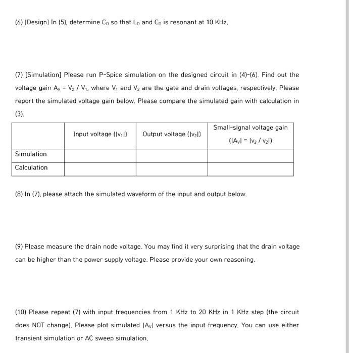 Solved RGI R$ $ C G th W Ros Rss Figure 1: Common-source | Chegg.com