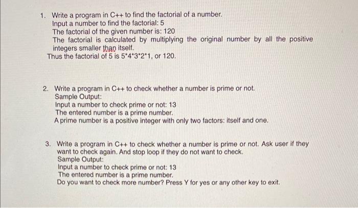 write a program to find factorial of a number in c