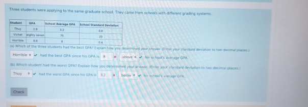 Solved Three students were applying to the same graduate | Chegg.com