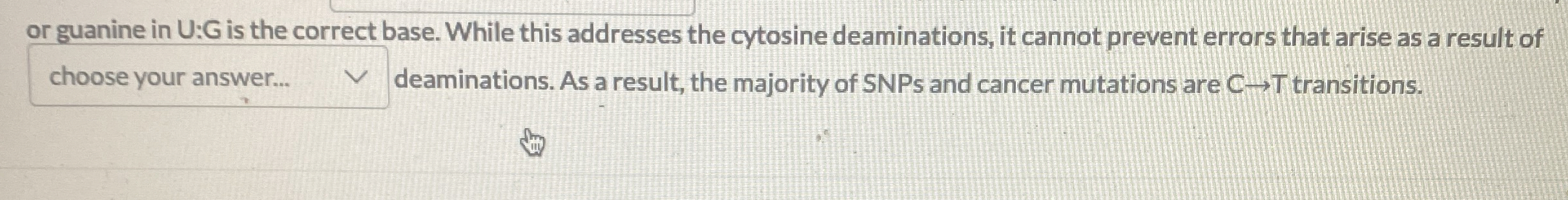 Solved or guanine in U:G is the correct base. While this | Chegg.com