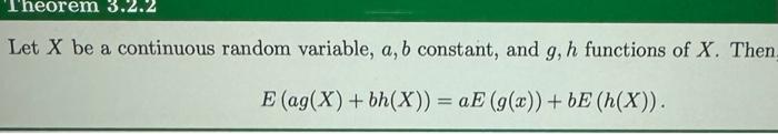 Solved Let X Be A Continuous Random Variable, A,b Constant, | Chegg.com