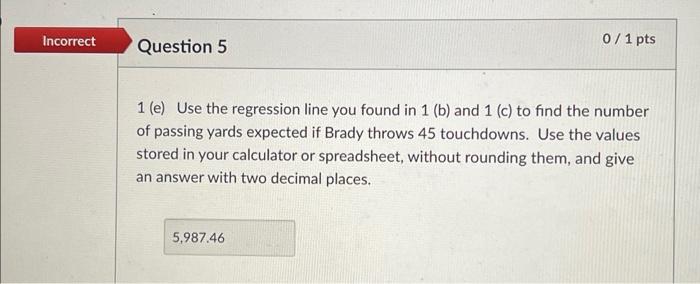 Solved please help me figure out 1(e) using the correct | Chegg.com