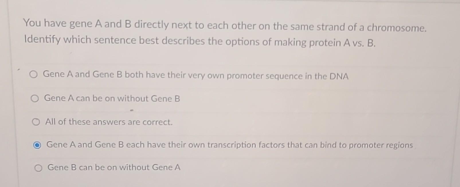 Solved You Have Gene A And B Directly Next To Each Other On | Chegg.com