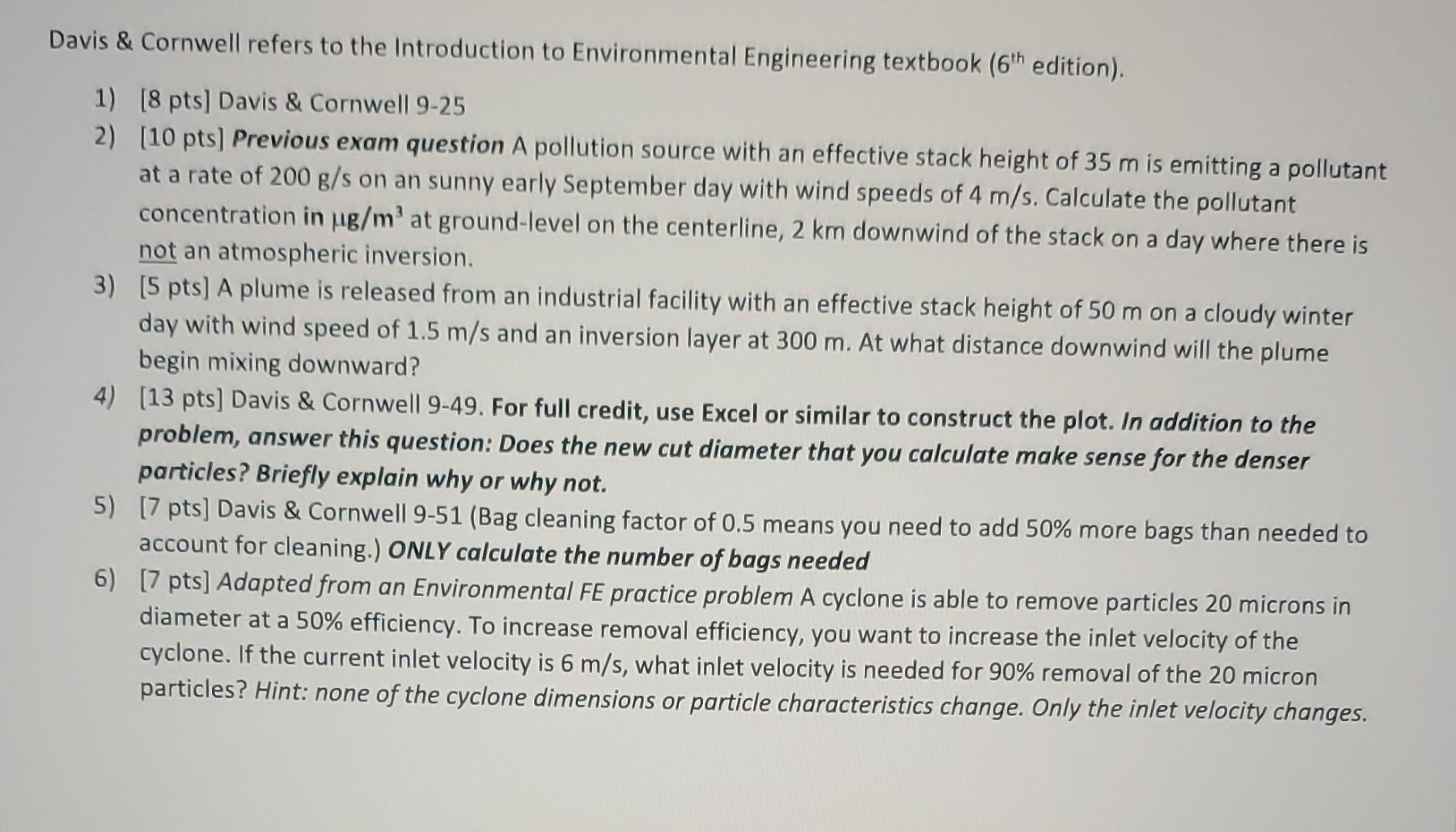DAVIS ML AND DA CORNWELL 2013 INTRODUCTION TO ENVIRONMENTAL ENGINEERING 5TH EDITION visual data 3