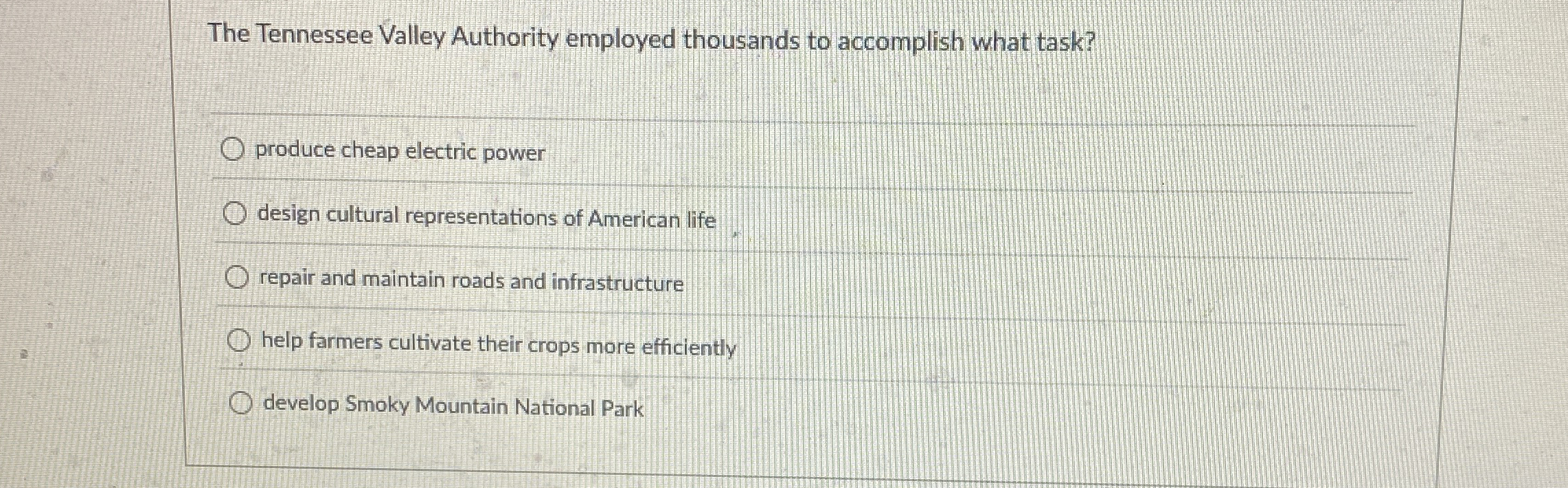 Solved The Tennessee Valley Authority employed thousands to