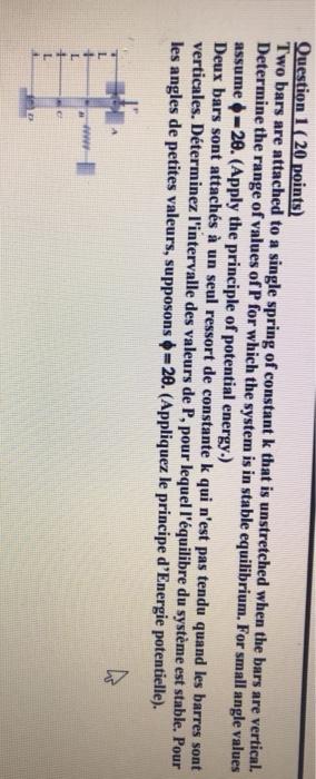 Solved Question 1 (20 points) Two bars are attached to a | Chegg.com