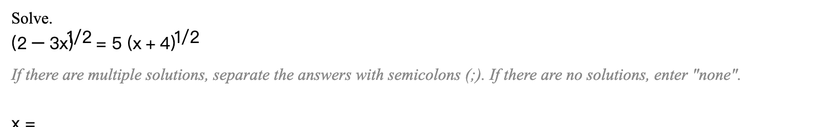 solved-solve-2-3x-12-5-x-4-12if-there-are-multiple-chegg