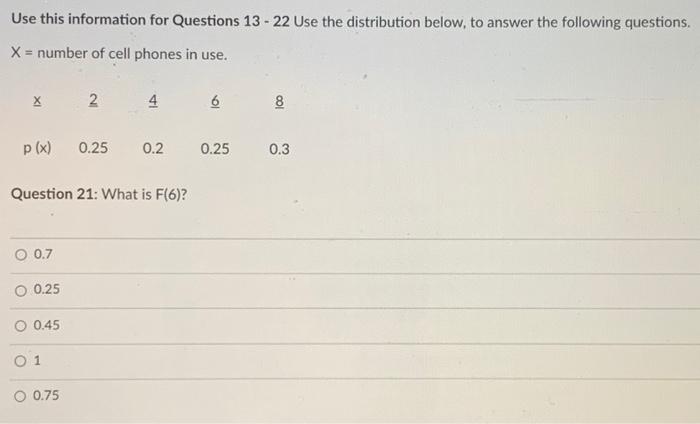 Solved Use this information for Questions 13 - 22 Use the | Chegg.com