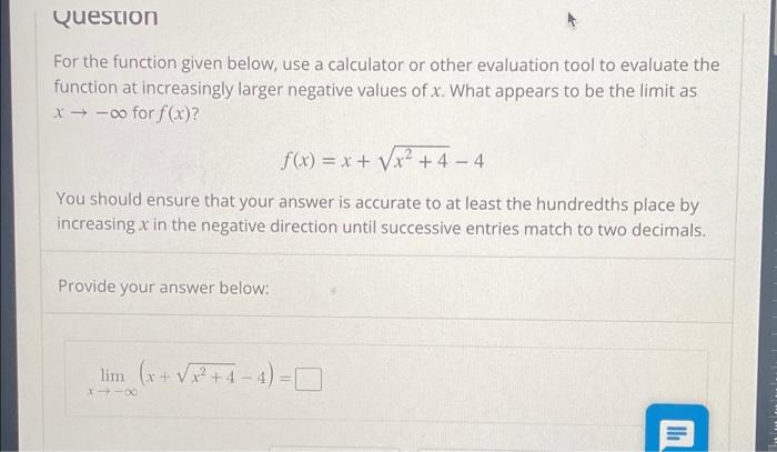 Solved Question For the function given below, use a | Chegg.com