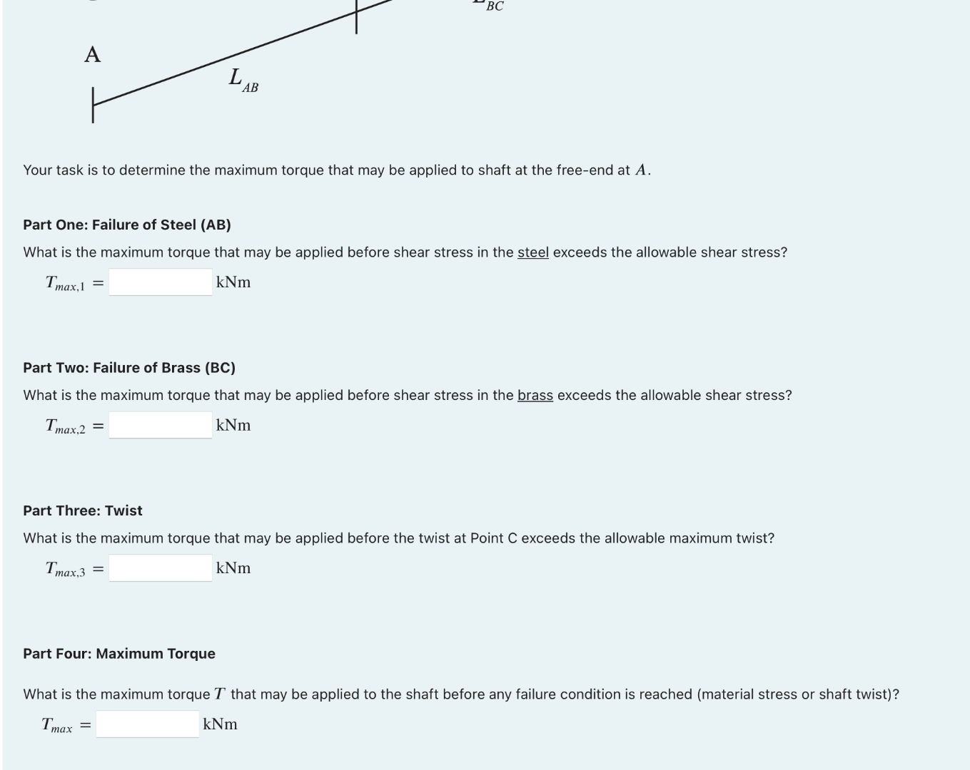 Solved f The compound shaft shown below have a fixed end at | Chegg.com