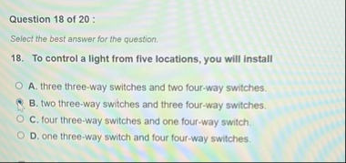 Solved Question 18 ﻿of 20 ﻿:Select the best answer for the | Chegg.com