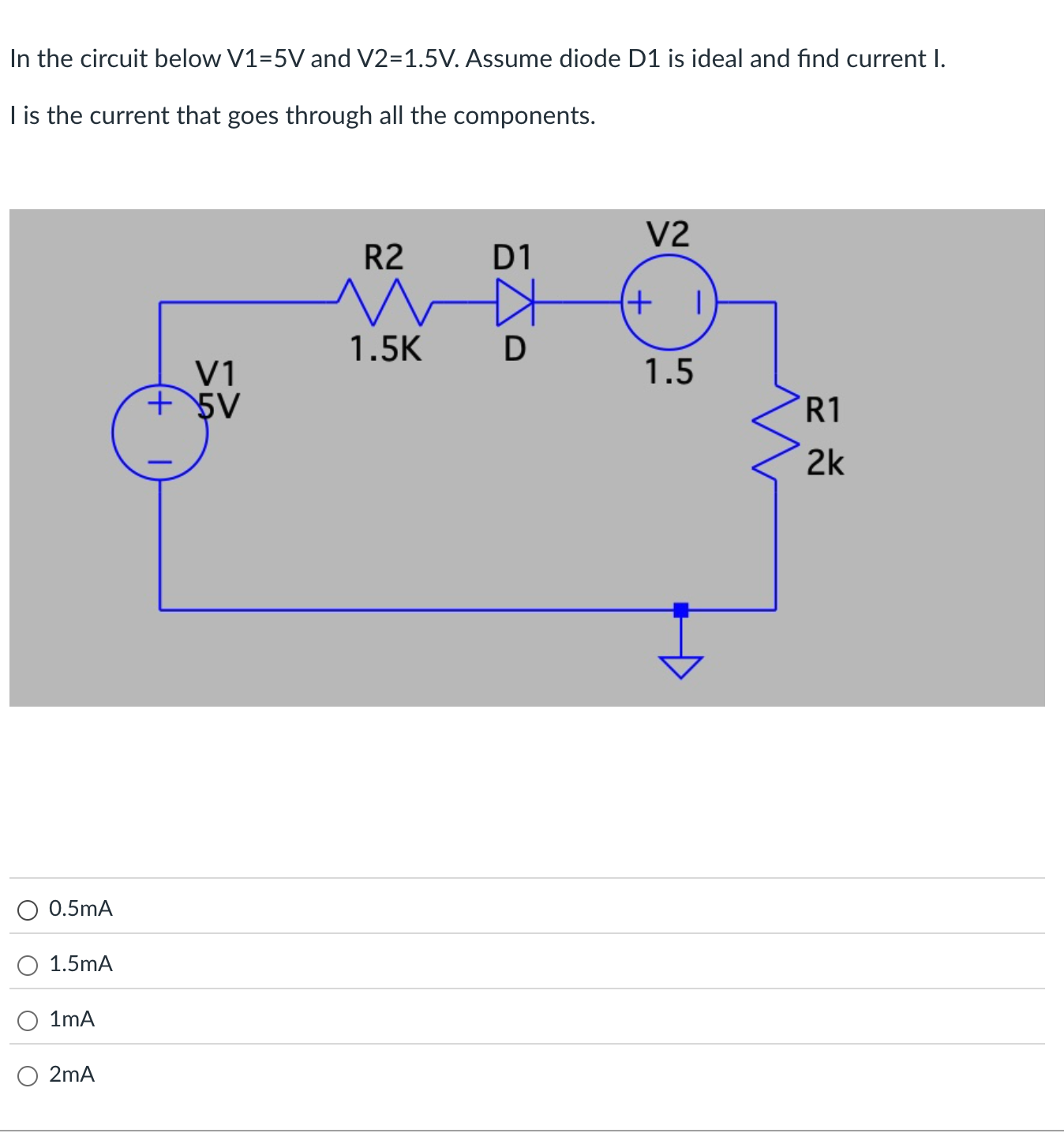 In the circuit below \( \mathrm{V} 1=5 \mathrm{~V} \) | Chegg.com