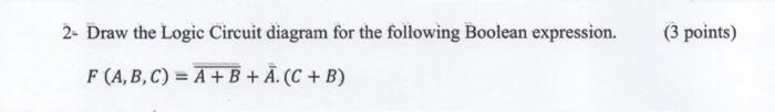 Solved 2- Draw The Logic Circuit Diagram For The Following | Chegg.com