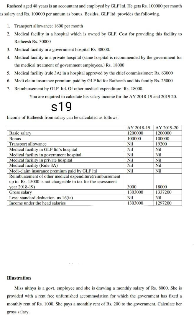 Solved Rasheed Aged 48 Years Is An Accountant And Employed Chegg Com