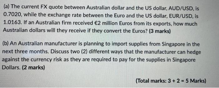 Convert Australian Dollars (AUD) to US Dollars (USD) in Foreign Currency