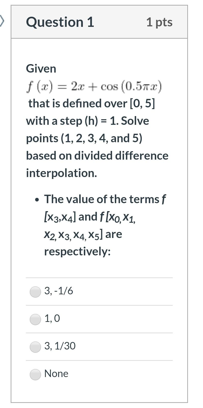 Solved > Question 3 2 pts Starting from (x=1), the absolute | Chegg.com