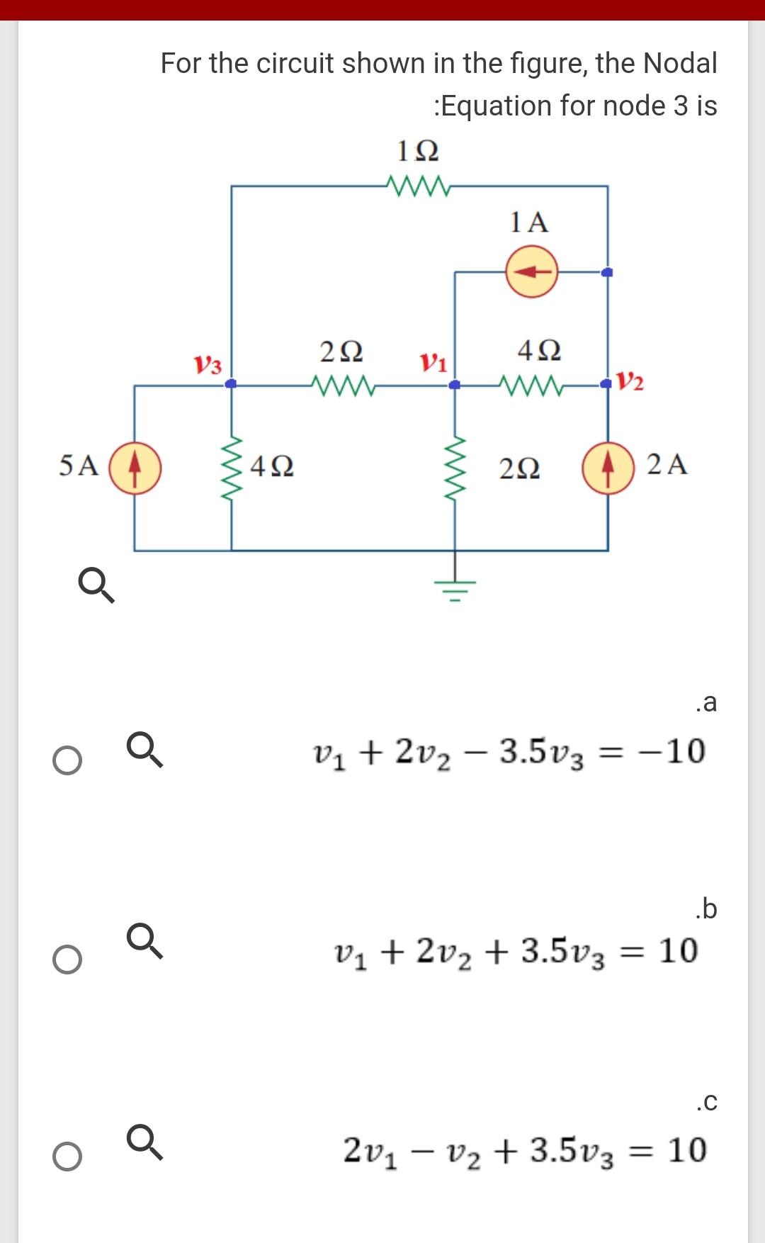 Solved For the circuit shown in the figure, the Nodal | Chegg.com