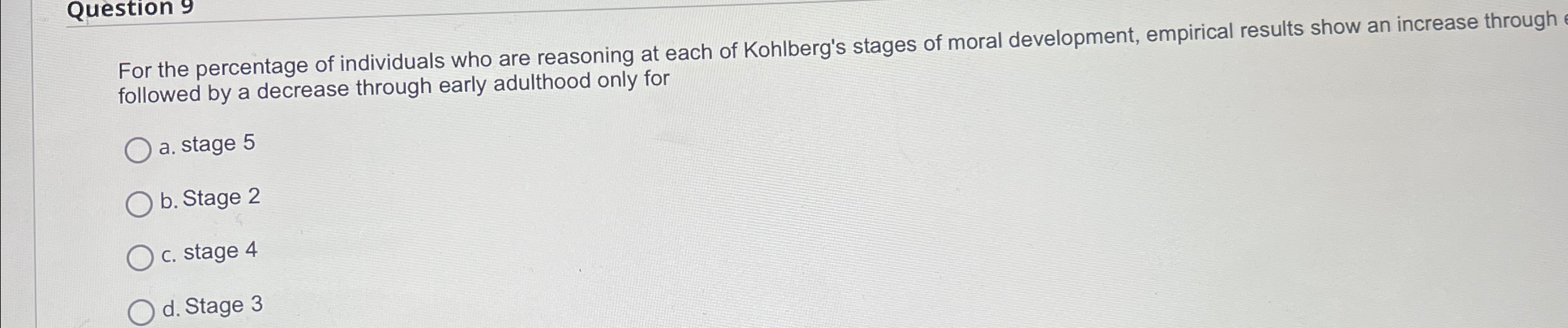 Solved Question 9For the percentage of individuals who are | Chegg.com