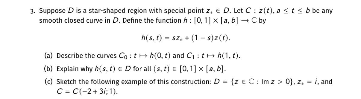 Solved Suppose D ﻿is a star-shaped region with special point | Chegg.com