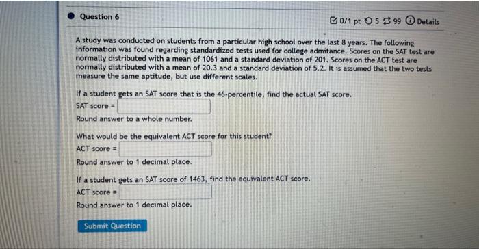 Solved A study was conducted on students from a particular | Chegg.com