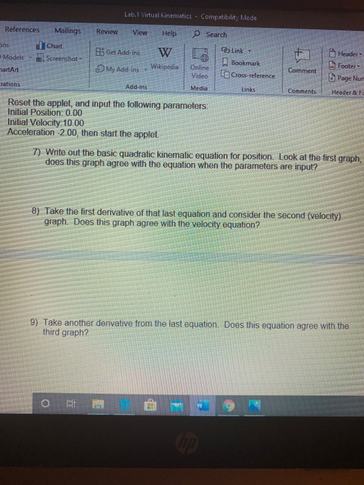 Solved Lab.1 Virtual Kinematics Compatibility Mode