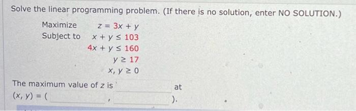 Solved A) Solve the linear programming problem...B) Solve | Chegg.com
