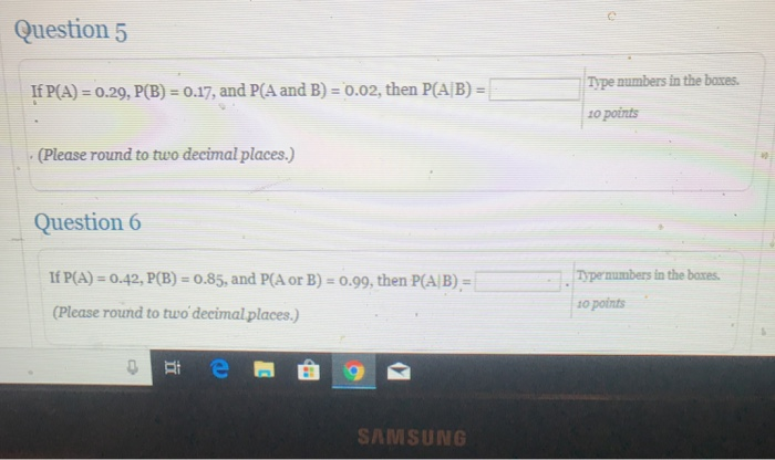 Solved Question 5 If P(A) = 0.29, P(B) = 0.17, and P(A and | Chegg.com