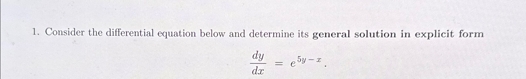 Solved Consider the differential equation below and | Chegg.com