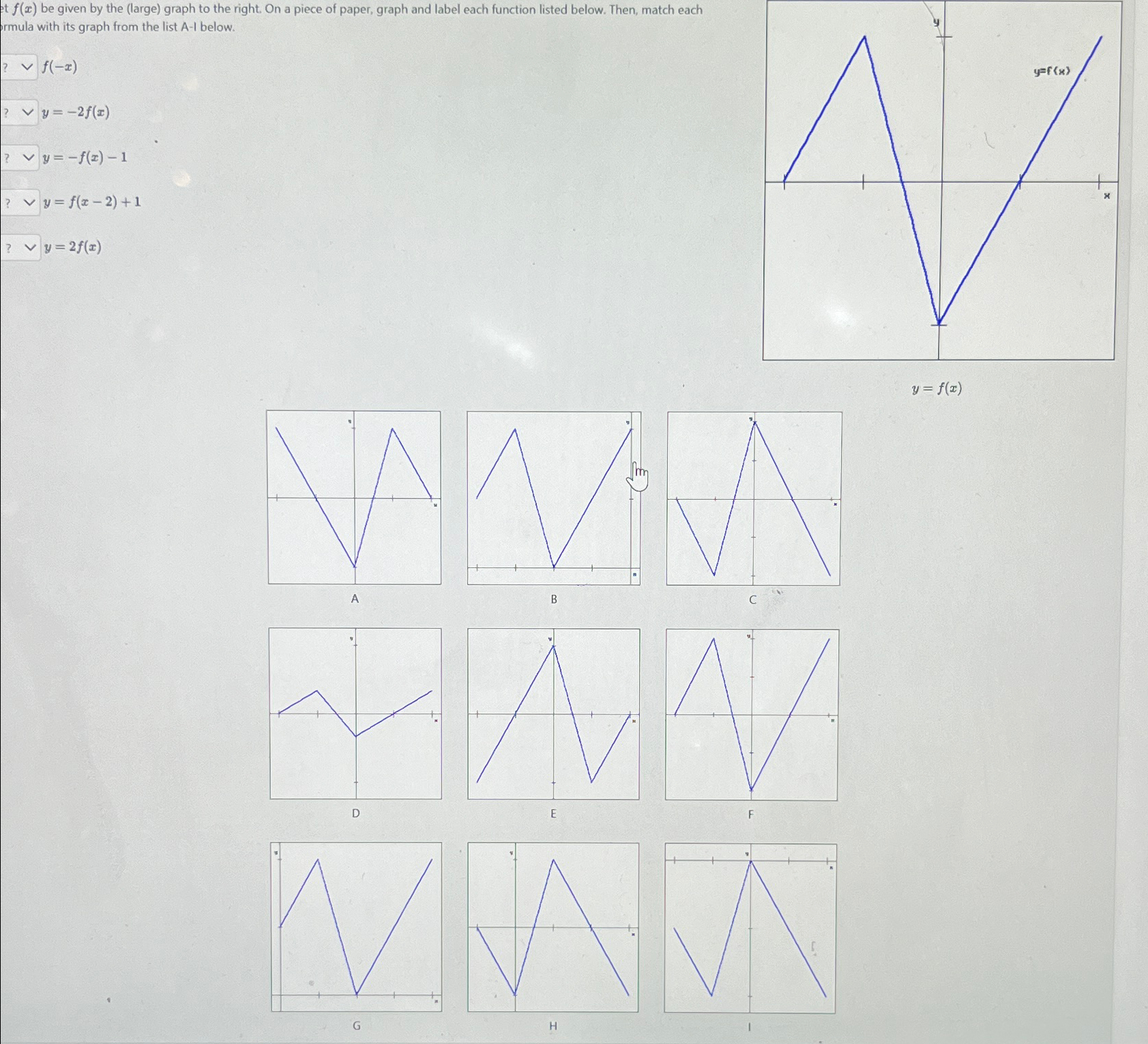 Solved f(x) ﻿be given by the (large) ﻿graph to the right. On | Chegg.com