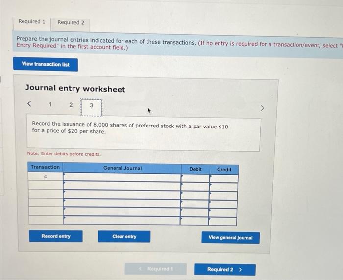 Solved Prepare The Journal Entries Indicated For Each Of | Chegg.com