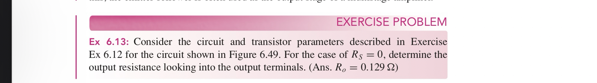 Solved by an EXPERT EXERCISE PROBLEMEx 6.13: Consider the circuit and ...