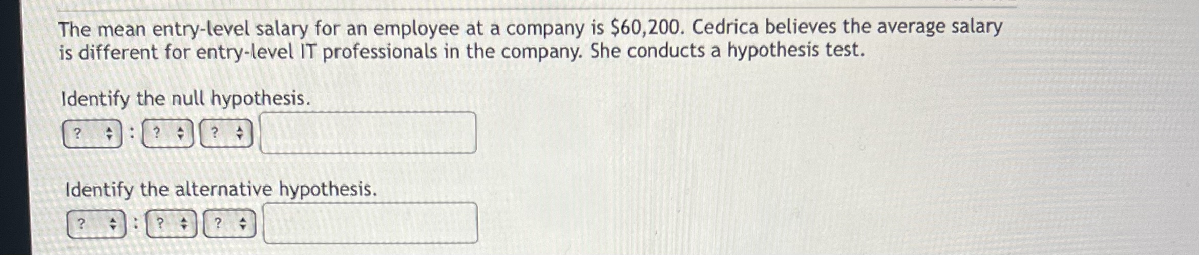 Solved The mean entry-level salary for an employee at a | Chegg.com