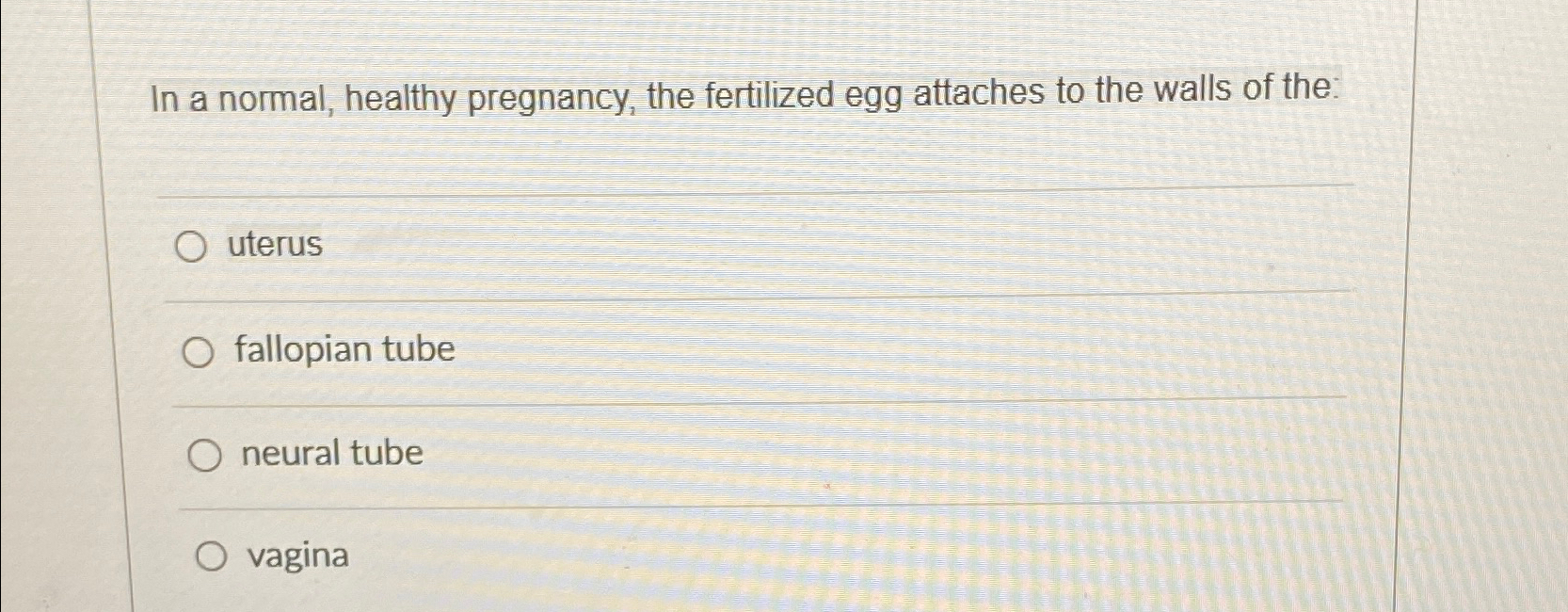 solved-in-a-normal-healthy-pregnancy-the-fertilized-egg-chegg