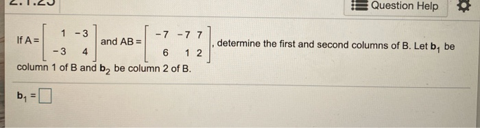 Solved Question Help Determine The First And Second Columns | Chegg.com