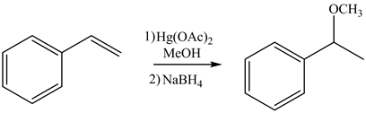 OCH;
1)Hg(OAc)2
MeOH
2) NaBH