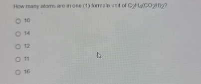 Solved How many atoms are in one 1 formula unit of Chegg