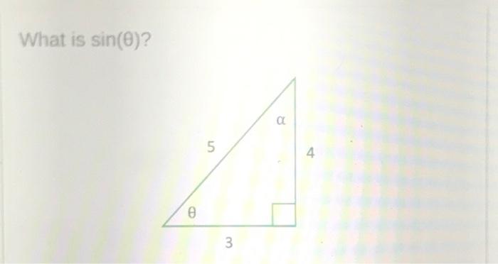 Solved What is sin(θ)?What is sin(θ)? | Chegg.com
