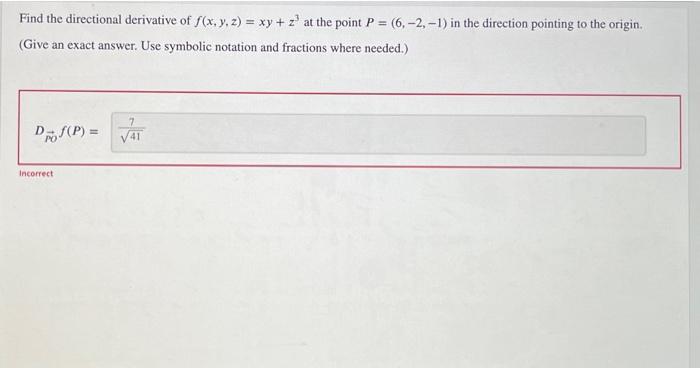 [solved] Find The Directional Derivative Of F X Y Z