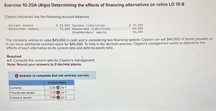 Solved Exercise 10-25A (Algo) Determining the effects of | Chegg.com