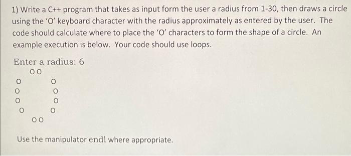 Solved 1) Write a C++ program that takes as input form the | Chegg.com