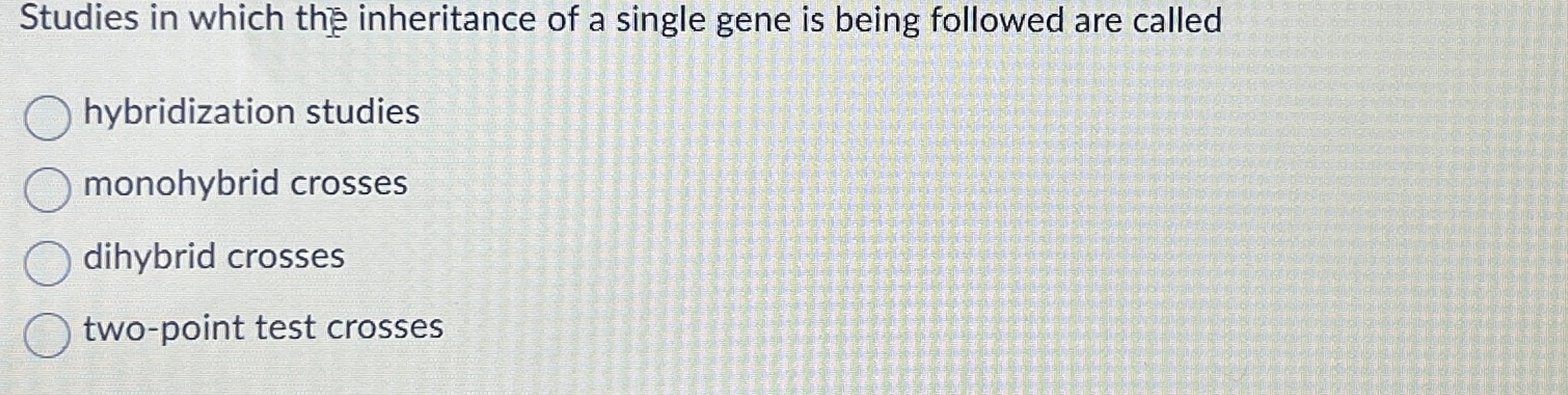 Solved Studies in which the inheritance of a single gene is | Chegg.com