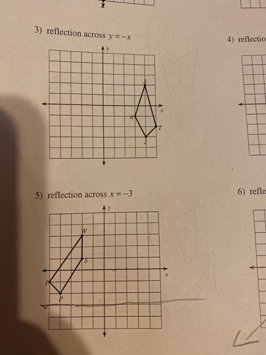 Solved 3 Reflection Across Y X 4 Reflectio 5 Chegg Com