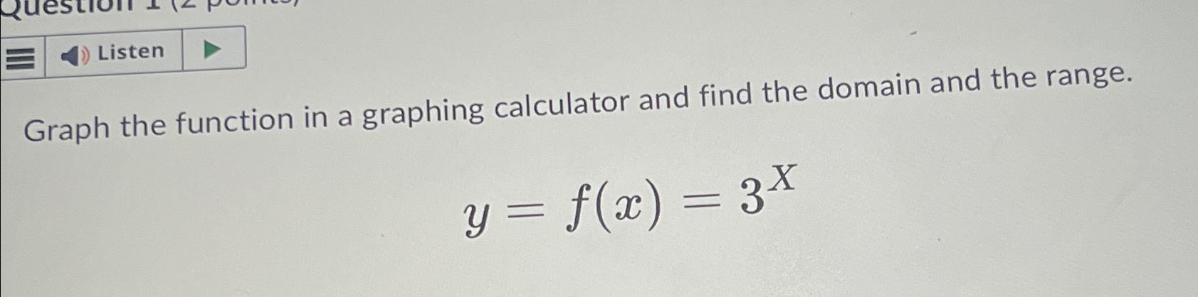 find domain from graph calculator