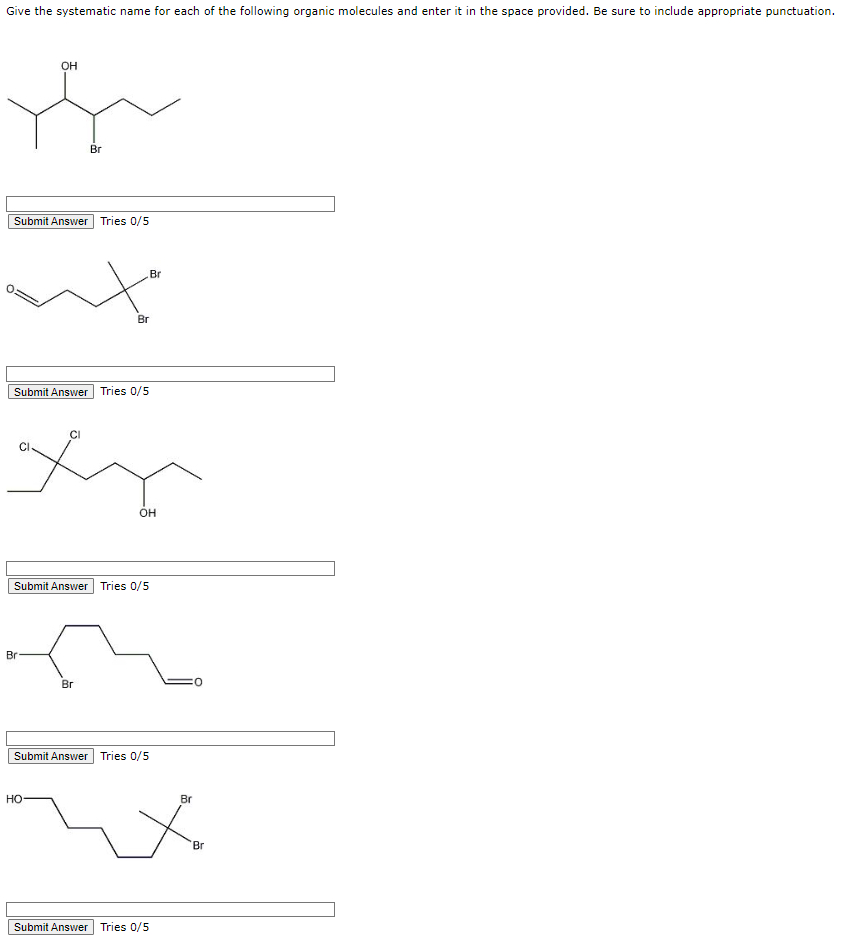 Solved Give the systematic name for each of the following | Chegg.com