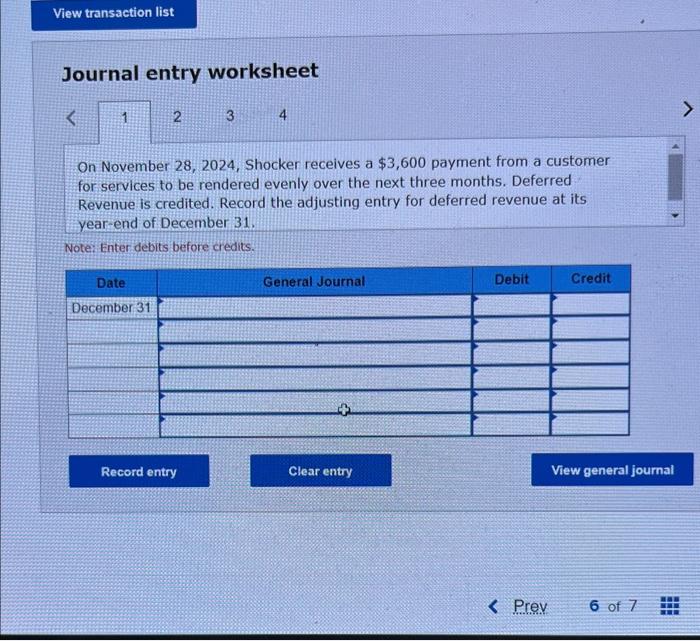 Solved Journal Entry Worksheet On November 28 2024 Shocker Chegg Com   Image