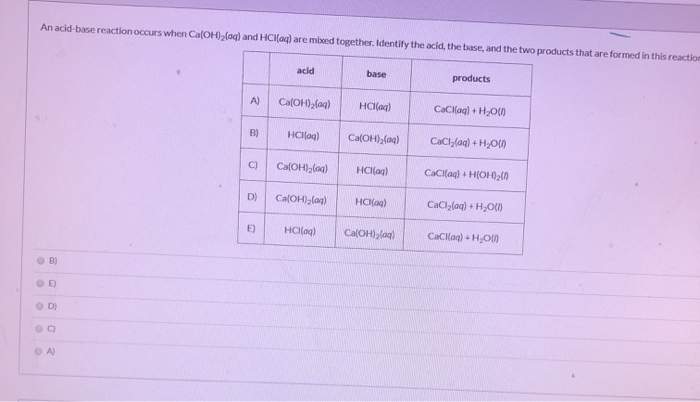 hcl ca oh 2 acid base reaction