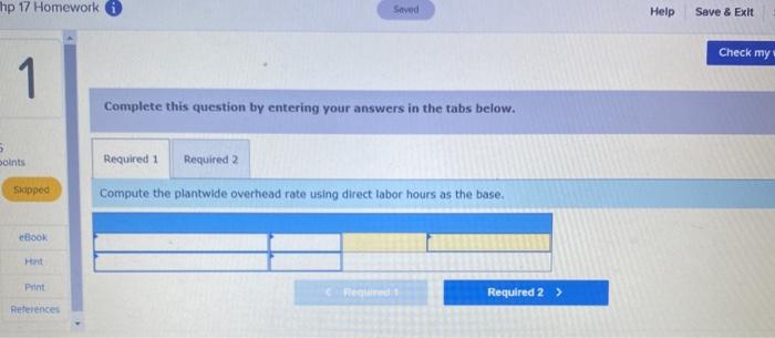 Solved Help Save & Exit Submit 1 Check my work Textra | Chegg.com