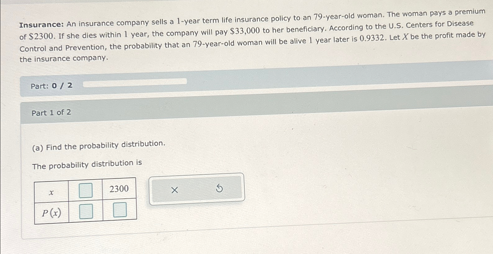 Solved Insurance: An insurance company sells a 1 -year term | Chegg.com