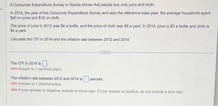 Solved A Consumer Expenditure Survey In Sparta Shows That | Chegg.com